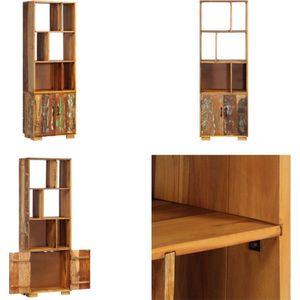 vidaXL Boekenkast 60x35x180 cm massief gerecycled hout - Boekenkast - Boekenkasten - Boekenplank - Boekenplanken