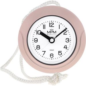 Waterdichte badkamerklok - Roze kunststof klok met kwartsuurwerk, ideaal voor keuken en zwembad, Ø 135 mm