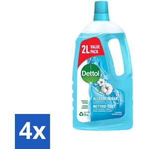 Dettol - Allesreiniger - Katoenfris - Perfecte Hygiëne - 2L - Voordeelverpakking - 4 stuks