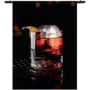 Mezo Wandkleed Cocktail Bar 03 Rechthoek Verticaal XL (210 X 150 CM) - Wandkleden - Met roedes
