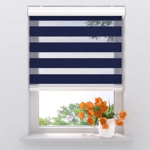 Duo Rolgordijn Splendid - Lichtdoorlatend - Blue - 50 x 175 cm