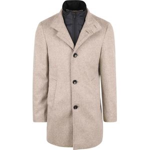 Suitable - Hamburg Coat Beige - Heren - Maat 48 - Slim-fit