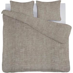 iSeng Linen Dekbedovertrek - Lits-jumeaux - 240x200/220 cm - Taupe