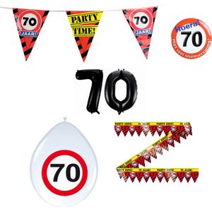 70 jaar verjaardag versiering pakket verkeersbord | 70 jaar versiering | 70 jaar feestje
