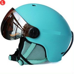 Skihelm - Met Vizier - Ski Gadgets - Dames - Heren - Wintersport - Ski - Blauw - Maat L