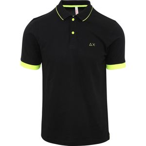 Sun68 - Poloshirt Small Stripe Zwart - Modern-fit - Heren Poloshirt Maat XXL