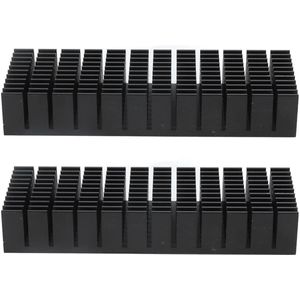 Aluminium koellichaam set met 2 stuks koelribben