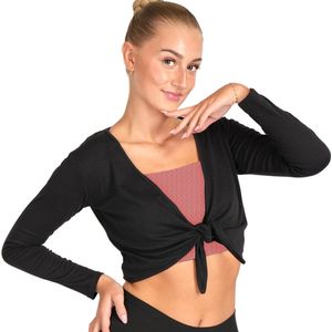 Ballet vestje | Cache coeur | in Zwart | Knoopvestje voor ballet | Maat 158/164 | 13/14 Jaar