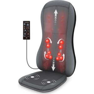 Shiatsu 2D / 3D massage-stoel met 10 massageknopen rugmassagestoelkussen | Comfortabele en Ontspannende Massage