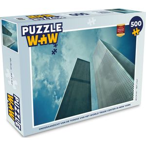 Puzzel Onderaanzicht van de torens van het World trade center in New York - Legpuzzel - Puzzel 500 stukjes