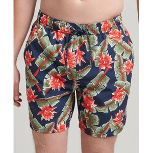 SUPERDRY Vintage Hawaiian Zwemshorts Heren - Banana Leaf Navy - XXL