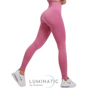 Sportlegging Dames - Yoga Legging - Fitness Legging - Legging Dames - Sport Legging - Shapewear Dames - Booty Legging | Luminatic® | Roze| Maat S