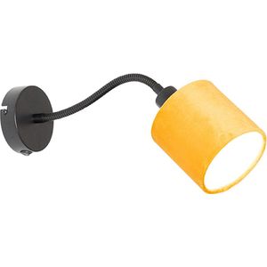 QAZQA merwe - Moderne Wandlamp voor binnen - 1 lichts - D 31 cm - Geel - Woonkamer | Slaapkamer