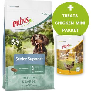 Prins ProCare Senior Support 20kg - Hondenvoer - Treats Chicken Mini Pakket