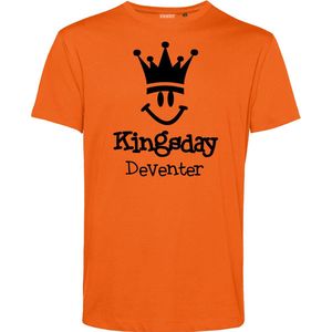 T-shirt Deventer Smiley | Oranje | maat XL