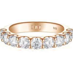 Evertina - 14k Roségouden Moissanite Eternity Ring - 0.3 karaat