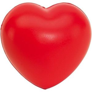 Stressballen rood hartjes 8 x 7 cm - Valentijn / liefde huwelijk geschenk cadeau artikelen - hartjes artikelen