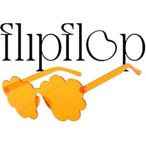 FLIPFLOP CLUB® Cloudly Zonnebril | Een feest bril die wél goed blijft zitten! | Oranje Bril - Olympische Spelen - EK WK Voetbal - Accessoires voor Koningsdag - Rave Festival Bril - Shades Eyewear