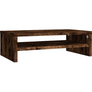 vidaXL Monitorstandaard - Gerookt Eiken - 42x24x13cm Monitorstandaard - Computerstandaard - Laptop Stand - Houten Monitorstandaard - Monitorhouder