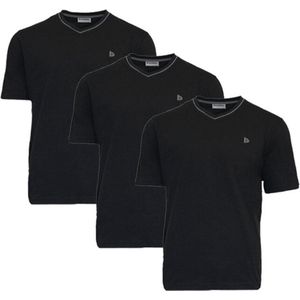 3-Pack Donnay T-shirt - Sportshirt - V- Hals shirt - Heren - Maat XXL - Black (020)