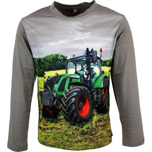 S&C Shirtje groen groene tractor Groen Kids & Kind Jongens - Maat: 98/104