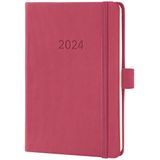 Sigel agenda 2024 - Conceptum - A6 - 2 pagina's / 1 week - marsala red - SI-C2471