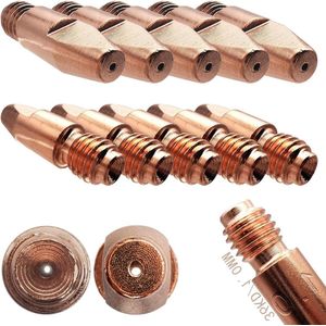Gaslasmondstukken 10 mm Power Nozzles 36KD Handheld Laspunt 10 stuks Tips M8 Mig Nozzle voor 36KD MIG/MAG Lasbrander Accessoires Slijtageonderdelen Lascontactpunt