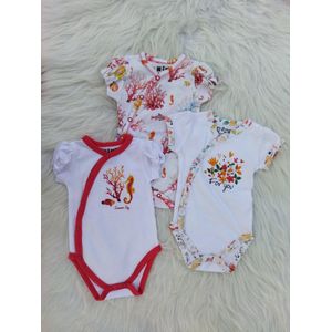 Nini - Rompertjes Lotte - Set van 3 - Maat 62 - 2 t/m 4 maanden