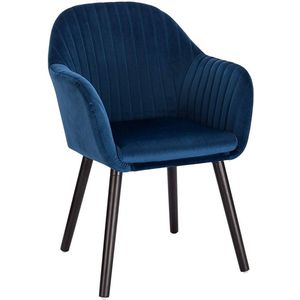 Ergonomische Fluwelen Eetkamerstoel - Comfortabele stoel - Stijlvolle zitting - Schuim met hoge dichtheid - Eenvoudige montage - Ondersteunt tot 120 kg - 81 cm x 40 cm x 42 cm