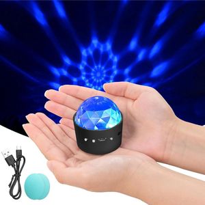 4 kleuren 360 graden draaibare discobal spraakbediening RGB USB DJ-licht - avond podiumlicht - feest- bar - club - verjaardag - DJ - Kerstmis .