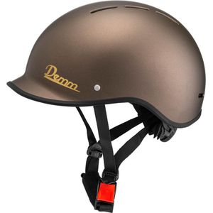 DEMM E-Rider Speed pedelec helm - Elektrische fietshelm - Snorscooter, Snorfiets, E-Bike, Step en Skate helm - vrouwen en mannen - M - Brons - Gratis helmtas
