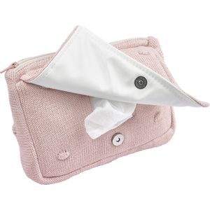 Meyco Baby Mini Knots billendoekjesetui - soft pink