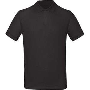 Senvi Heren Classic Fit Polo Biologisch Katoen - Kleur Zwart - Maat L