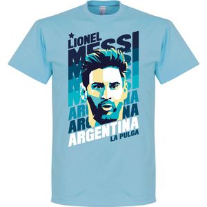 Messi Argentinië Portrait T-Shirt - L