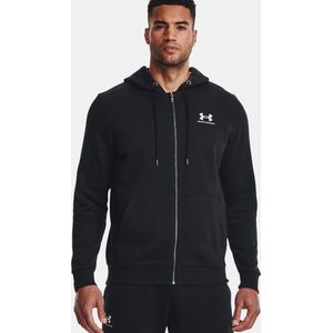 Under Armour Herenhoodie Essential Fleece Vest Black White - 001 Maat XS