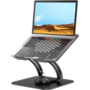 Verstelbare Ergonomische Laptopstandaard met 360° Rotatie - Draagbare Aluminium Laptopverhoger voor Bureau