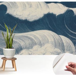 CiCiwind Zelfklevend behang, bloemen, 39 x 300 cm, groen/geel/beige, zelfklevende vinyl meubelfolie, vintage, zelfklevende wandbekleding, afneembaar, plakfolie voor woonkamer, slaapkamer, muur