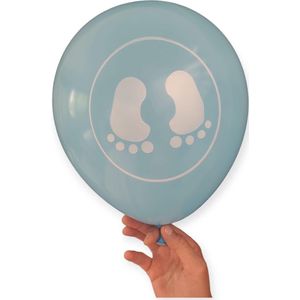 12-Pack Geboorte Ballonen - Jongen - Gender Reveal