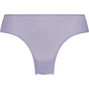 Hunkemöller Dames Lingerie Invisible brazilian Stripe mesh - Paars - maat XL