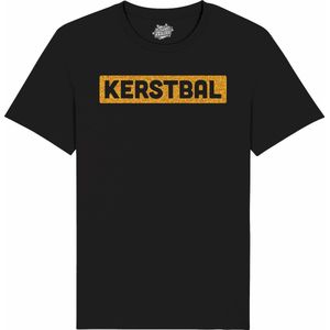 Kerstbal - Foute Kersttrui Kerstcadeau - Dames / Heren / Unisex Kleding - Grappige Kerst Outfit - Glitter Look - T-Shirt - Unisex - Zwart - Maat S