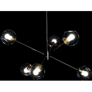 Plafondlamp DKD Home Decor 90 x 75 x 60 cm Kristal Gouden Metaal Transparant 50 W