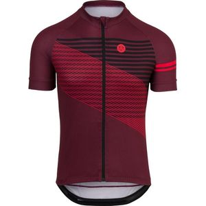 AGU Striped Fietsshirt Essential Heren - Rood - XL