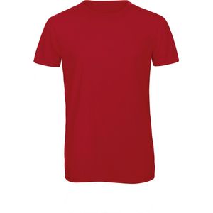 T-shirt Heren L B&C Ronde hals Korte mouw Red 50% Polyester, 25% Katoen, 25% Viscose