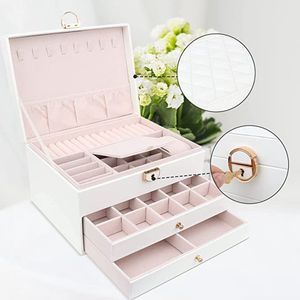 Travel Jewelry Box for Women / watch box jewelry box \Jewelry Holders Portable Jewelry Organizer Case for Necklace Earrings Rings - Drawers Jewelry Storage Box /Juwelendoos