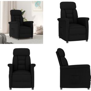 vidaXL Leunstoel kunstsuède zwart - Fauteuil - Fauteuils - Leunstoel - Relaxfauteuil