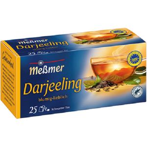 MEßMER Zwarte thee Darjeeling bloemig zoet, 25 theezakjes - doos van 12 x 44 g