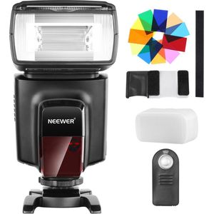 Neewer® - TT560 Flits Speedlite Flitsset voor Canon Nikon Sony Pentax DSLR Camera met Standaard Flitsschoen - Inclusief 1 x TT560 Flitsmachine, 1 x Zachte Diffuser, 1 x Afstandsbediening, 4 x Batterijen - Krachtige Flitsmogelijkheden voor Fotografie