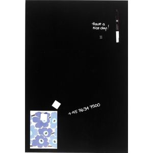 Naga Magnetisch glasbord, zwart, ft 40 x 60 cm 3 stuks