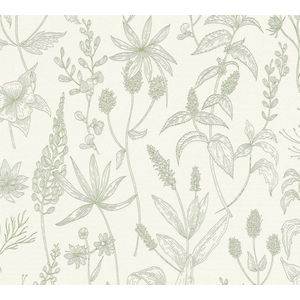 BLOEMEN EN PLANTEN BEHANG | Floraal - Groen Wit - A.S. Création Casual Living