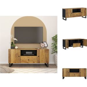 vidaXL Tv-meubel - Tv-meubelen - Tv-standaard - Televisiemeubel - Tv-meubel 105x33-5x46 cm massief mangohout en bewerkt hout